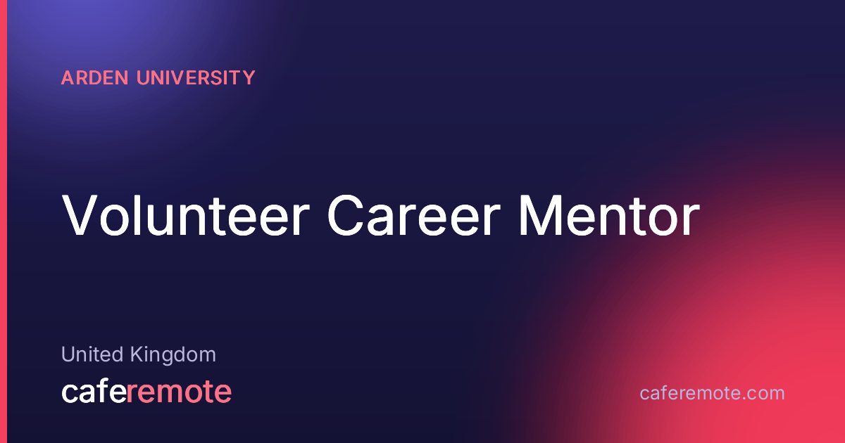 Volunteer Career Mentor at Arden University — remote job on CafeRemote