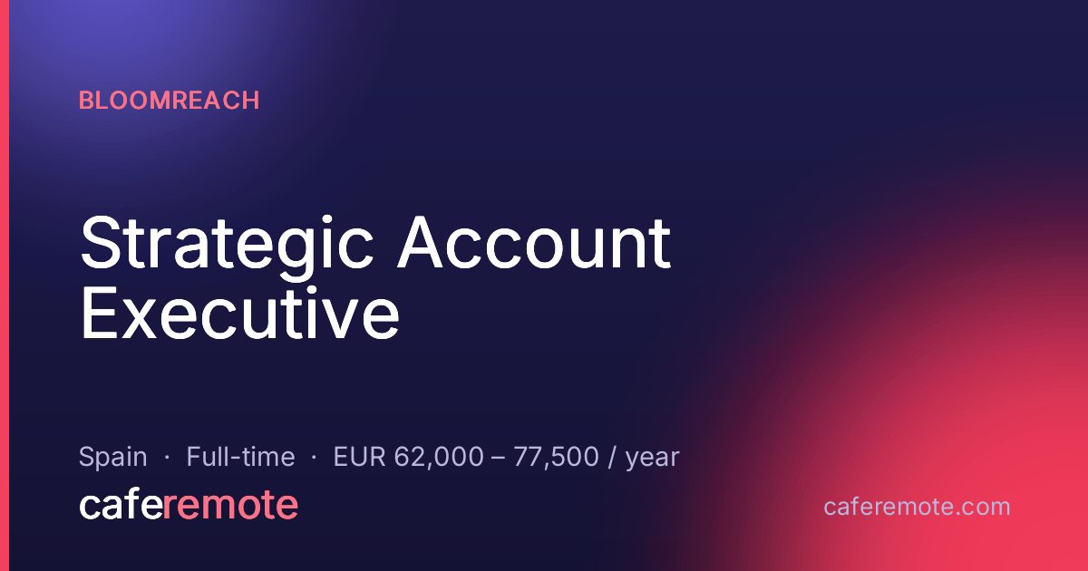 Strategic Account Executive at Bloomreach — remote job on CafeRemote