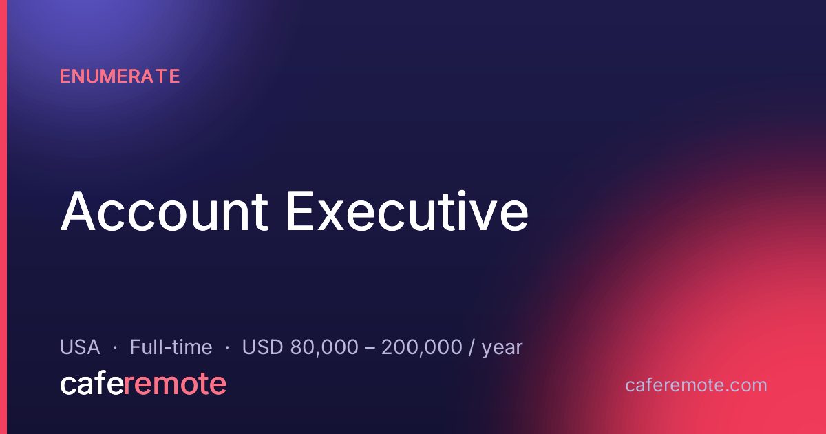 Account Executive at Enumerate — remote job on CafeRemote
