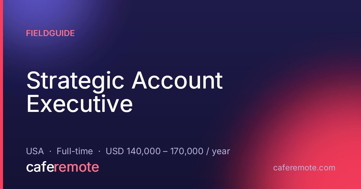 Strategic Account Executive at Fieldguide — remote job on CafeRemote