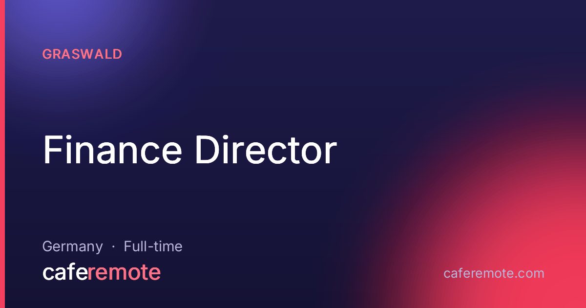 Finance Director at Graswald — remote job on CafeRemote