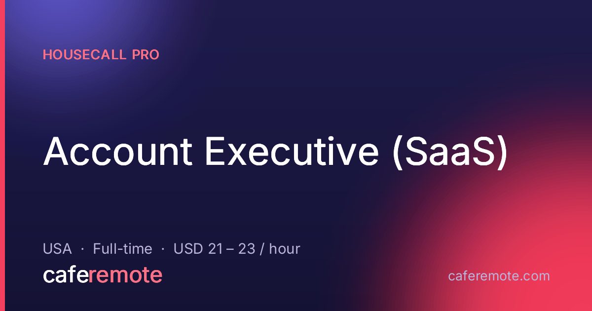 Account Executive (SaaS) at Housecall Pro — remote job on CafeRemote