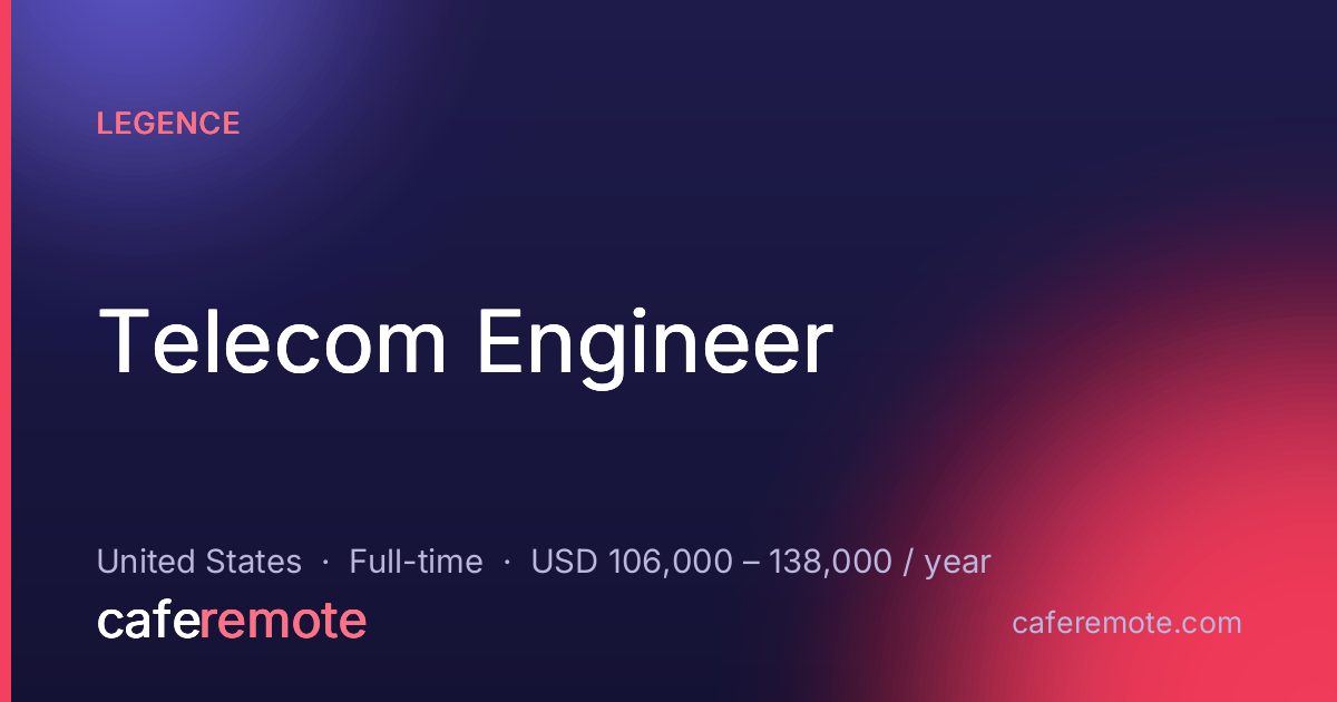 Telecom Engineer at Legence — remote job on CafeRemote