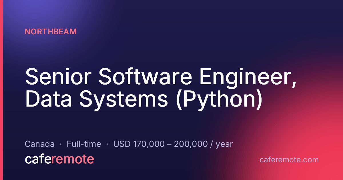 Senior Software Engineer, Data Systems (Python) at Northbeam — remote job on CafeRemote