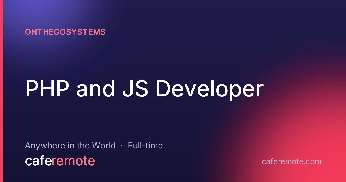 PHP and JS Developer at OnTheGoSystems — remote job on CafeRemote