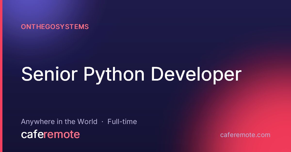 Senior Python Developer at OnTheGoSystems — remote job on CafeRemote