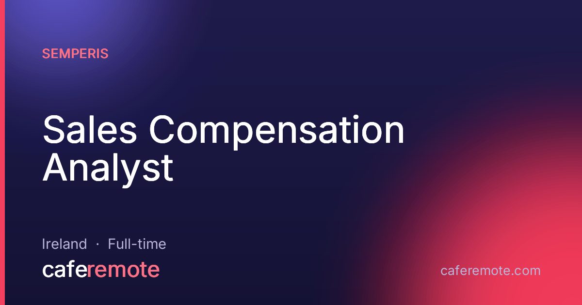 Sales Compensation Analyst at Semperis — remote job on CafeRemote