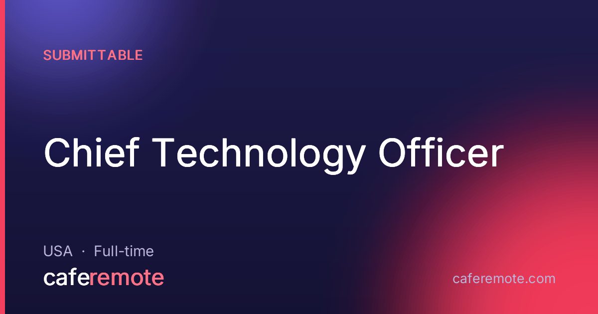 Chief Technology Officer at Submittable — remote job on CafeRemote