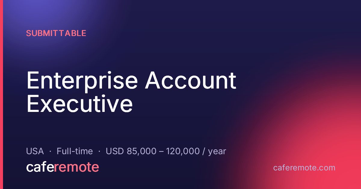 Enterprise Account Executive at Submittable — remote job on CafeRemote