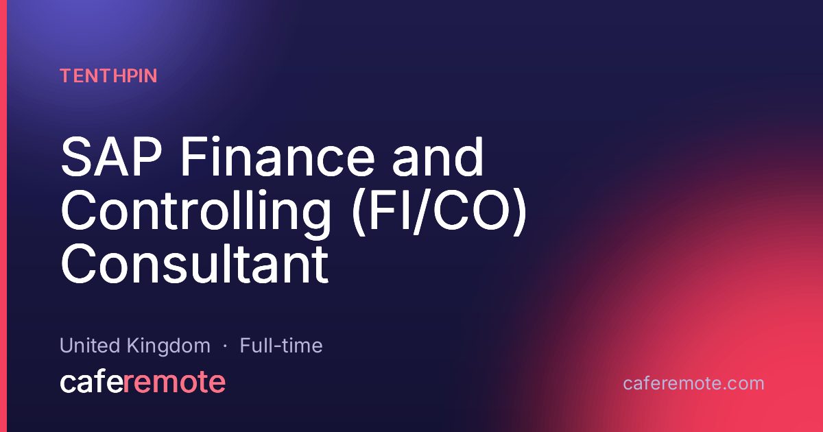 SAP Finance and Controlling (FI/CO) Consultant at Tenthpin — remote job on CafeRemote